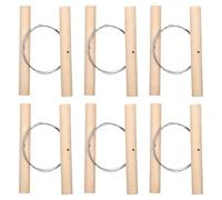 6 Pcs Clay Cutters Tools, Lightweight Reusable Clay Sculpting Tools Practical Pottery Trimming Tool with Wooden Handle Ceramic Tool for Pottery DIY Carving Ceramics Molding(Yellow)