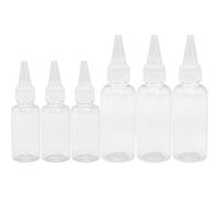 6 Pcs Clear Squeeze Condiment Bottles, 30ml/60ml Reusable Plastic Squeeze Dispensing Bottles, Small Dispensing Bottles for BBQ Chilli Sauce Olive Oil Paint Art Liquids Craft Lotion