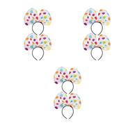6 Pcs Clown Headband White Polka Dot Party Hat for Halloween Cosplay