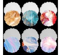 6 Pcs Coaster Mould for Resin,Resin Coaster Mould, Cup Holder, Coaster Resin Moulds for Resin Casting Silicone Epoxy Resin for DIY Making Home Craft, Irregular Crystal Resin Moulds