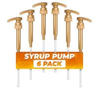 6 Pcs Coffee Syrup Pump Dispenser, 11.54 Inch, Fits 750 ml Bottles