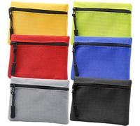 6 PCS Coin Purse Pouchs Oxford Cloth Waterproof Change Pouch Key Holder Bag Zip Wallet Portable Mini Coins Case Card Holder Lipstick Holder Women's Mini Coin Case for Women Men Kids