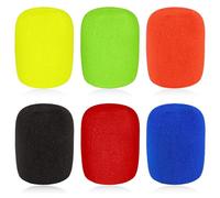 6 Pcs Colorful Reusable Foam Mic Cover Microphone Cover Microphone Covers Washable Mic Windscreen for Most Handheld Microphones(6 Colors)
