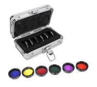 6 PCS Colorful Telescope Filter Kit,Telescope Eyepiece and Filter Set,Telescope Accessory Kit with Storage Box for Enhancing Definition and Resolution in Lunar Planetary Observation