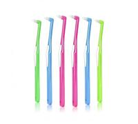 6 Pcs Compact Interspace Toothbrush, Single Tufted Brush, Slim Teeth Brush for Effective Oral Cleaning, Ideal for Hard-to-Reach Areas