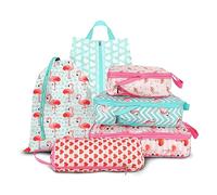 6 Pcs Compression Packing Cubes, Packing Cubes for Travel, Waterproof Luggage Organizer Bags Set, Cute Packaging Cubes for Women Kids Backpack Carry-Ons