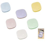 6 Pcs Contact Lens Cases with Mirror,Portable and Compact Care Box Storage Care Solution Box with Applicator & Removal Tool,Portable Soaking Case with L and R Caps for Travel
