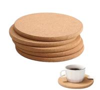 6 Pcs Cork Trivet Set, 19x1 CM Thick, Non-Slip Coasters for Coffee, Tea, Kettles, Pots, Pans, and Plants