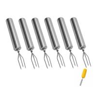 6 PCS Corn on The Cob Holders, Stainless Steel Jacket Potato Fork Set, Reusable Corn Fork, Sweetcorn Holders for Barbecue, Picnic Family Dining, Seafood and Vegetables(Silver)