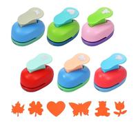 6 Pcs Crafts Punch Set, Portable Scrapbooking Punches, DIY Mini Hole Puncher Fashion Cute Craft Paper Punch for Scrapbooking, Cards Making, Mini Card Crafts Kit for Gift Tag, DIY & Christmas