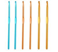 6 Pcs Crochet Hooks 5 mm 5.5 mm 6 mm Knitting Needles Craft Yarn Aluminum Crochet Needles for Beginners, UK Size 6/5/4