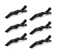 6 Pcs Crocodile Hair Clips Styling Clips Alligator Traceless Clips Durable Styling Clips Hairclip with Non-Slip Grip and Wide Teeth for Salon Hair Extensions DIY Hair Accessories(Black）