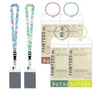 6 Pcs Cruise Luggage Tags Holder Waterproof Suitcase Tags with Zip Seal and Steel Loops Id Badge Holder with Lanyard Luggage Labels for Cruise Ships & Travel
