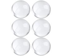 6 Pcs Crystal Dome Magnifiers, Optical Acrylic Paperweights, X10 Magnification Half Ball Lenses for Reading Small Print, Desktop Domes, Desk Decor