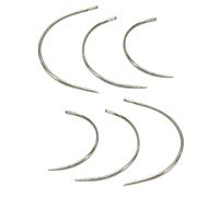6 Pcs Curved Needle, Upholstery Needle, Curved Needles for Hand Sewing, Upholstery Needles for Hand Sewing, Curved Sewing Needle for Repair Kit Upholstery Sewing, Curved Sewing Needle(2" 3" 4")