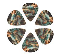 6 Pcs Custom Antique Chinese Dragon Guitar Picks for Acoustic Guitars Violin Ukulele Bass