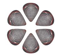 6 Pcs Custom Guitar Picks Multi Line Guitar Pick Set for Acoustic Guitars Violin Ukulele Bass
