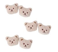 6 Pcs Cute Plush Bear Patches Cartoon Little Animal Embroidered Cloth Sticker Craft Applique for Children Clothes Embroidered Patches for Girls Clothing Jackets