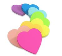 6 PCS Cute Sticky Notes,Pastel Heart Post It Notes,Shaped Book Stationery Gifts for Women Girls Stationary Christmas Birthday Party Mini Love Pads Novelty Small Reusable Paper Tabs Assorted Colors