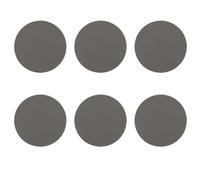 6 PCS Dark Gray Cup Coasters, 10cm Silicone Cup Mats, Round Coasters, Heat Resistant Table Protector
