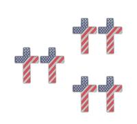 6 Pcs Decorative Cross Sticker for Car, Metal Religious Auto Emblem | UV Fade Resistance, Universal Fit, Matte Finish, for Car Body and Vehicle Glass