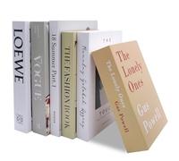 6 PCS Decorative Fake Books Set, Fashion Hardcover Display Books for Home Décor - Foldable Faux Book for Coffee Table, Bookshelf, Office - Stacked Modern Decorative Book Set