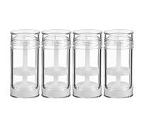 6 Pcs Deodorant Tube Containers Transparent Empty Plastic Round Shape Bottom Filling Stick Twist-up DIY Cosmetic Deodorant Container(50ml)
