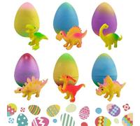 6 Pcs Dinosaur Eggs That Hatch - Water Growing Magic Hatching Eggs, Novelty Educational Toys for Kids, STEM Learning & Party Favors
