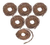 6 PCS DIY Crafts Natural Grapevine Twig Vines, 15 Feet Vines Garland Wreaths for Wedding House Holiday Door Vase Wall Decor (6)