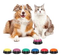 6 Pcs Dog Buttons Talk Training Recordable Dog Communication Button Colorful Pet Training Buttons Battery Powered Pet Training Buzzer Train Your Dog To Press Buttons Funny Gift for Dog (6pcs)