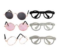 6 PCS Doll Glasses Eyewear Accessories Set, Stylish Glasses for Doll Figures, Durable Frames, Perfect for Display and Play, Enhance Your Collection, Creative Diy Projects