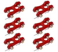 6 Pcs Double Clevis Chain Link Weather Resistant Safety Chain Repair Link 2600lbs Working Load Limit for Trucks Trailers