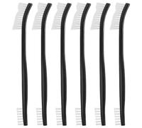 6 PCS Double Ended Cleaning Brushes Set, Double-Ended Crevice Cleaning Brushes for Small Spaces Nylon Bristles Small Crevice Brush Mini Stiff Bristles for Jewelry, Cars, Kitchen