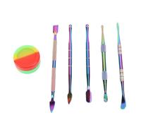 6 Pcs Double Ended Sculpting Tools, Stainless Steel Carving Kit with Anti Slip Handles for Nail Trimming, Residuals Removal and Candle Sculpting, Ideal for Various Artistic