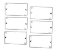 6 PCS Double Socket Spacer 20mm White Light Switch Spacer Double Socket Surround Electrical Outlet Extender Box for Home School Office Tiles and Panels