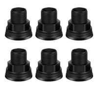 6 Pcs Double Threaded Bulkhead Water Tank Connector PVC Bulkhead Fitting 3/4 Inch Male 1/2 Inch Female for Rain Barrels, Aquariums, Water Tanks, Tubs, Pools, Spigot