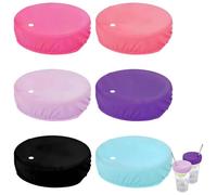 6 Pcs Drink Covers Anti Spike, Drinks Cover Scrunchies, Reusable Cup Drink Covers, Cup Drinks Spiking Prevention, for Alcohol, Girls, Women, Bars, Clubs, and Parties, Mixed Color