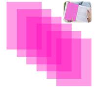 6 Pcs Dyslexia Overlays,A4 Coloured Overlays for Dyslexia,Highly Transparent,Scratch-Resistant,Reading Overlays Aid for Dyslexia, Adhd,Irlens Syndrome,Reduce Visual Stress (pink)