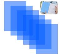 6 Pcs Dyslexia Overlays,A4 Coloured Overlays for Dyslexia,Highly Transparent,Scratch-Resistant,Reading Overlays Aid for Dyslexia, Adhd,Irlens Syndrome,Reduce Visual Stress (blue)