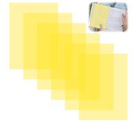 6 Pcs Dyslexia Overlays,A4 Coloured Overlays for Dyslexia,Highly Transparent,Scratch-Resistant,Reading Overlays Aid for Dyslexia, Adhd,Irlens Syndrome,Reduce Visual Stress (yellow)