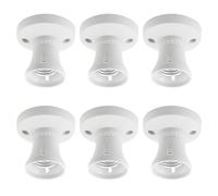 6 Pcs E27 Lamp Holder, Ceiling Rose Light Fitting for Bulb Conversion, Bakelite Shell, Bulb Holder for Ceiling Pendant, Wall Adapte（7.5 Cm*7.2 Cm*5 Cm)