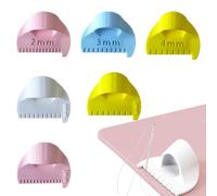 6 PCS Edge Stitch Lock and Sewing Gauge 2/3/4/5mm Sewing Finger Rulers Mini Blanket Stitch Thumb Guide Quilting Needle Gauge for Stitching Patchwork Mending Hemming Aids