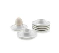 6 Pcs Egg Cups, Plastic Egg Cups, Egg Cup,Egg Holder Set, for Soft Boiled Eggs Breakfast Dinner, Easy to Clean, White