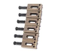 6 Pcs Electric Guitar Tremolo Bridge Roller Saddles, Zinc Alloy Replacement Parts for Better Sound Quality (Straight)