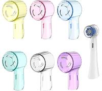 6 Pcs Electric Toothbrush Head Covers Compatible with Brush Heads, Plastic Toothbrush Head Protector Cap, Colorful Transparent Dustproof Toothbrush Protective Case for Travel Family