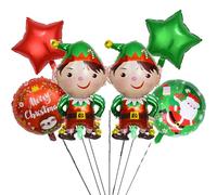 6 Pcs Elf Balloons Elf Foil Balloon Christmas Helium Balloon Christmas Xmas Foil Balloons
