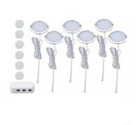 6 Pcs Energy-Saving Under Cabinet Lights Kit Soft Glow for Kitchen & Closet LED Puck Lights Cool White Warm White Options(warm white)