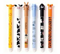 6 Pcs Erasable Pens, 0.5mm Rub Out Gel Pen with Thermosensitive Erase Ink