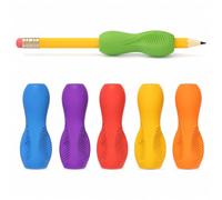 6-PCS Ergonomic Pencil Grips, Triangular Design Soft Non-Slip Silicone Pen Holder, Universal Fit for Kids & Adults, Left & Right Handed Writing Aid, Improves Handwriting