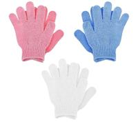 6 Pcs Exfoliating Gloves, Bamboo Shower Gloves, Bamboo Exfoliator Mitt Body Scrub Exfoliating Washcloths Scrubbing Glove for Shower, Spa, Massage and Dead Skin Cell Remover Loofah(3 Pairs)